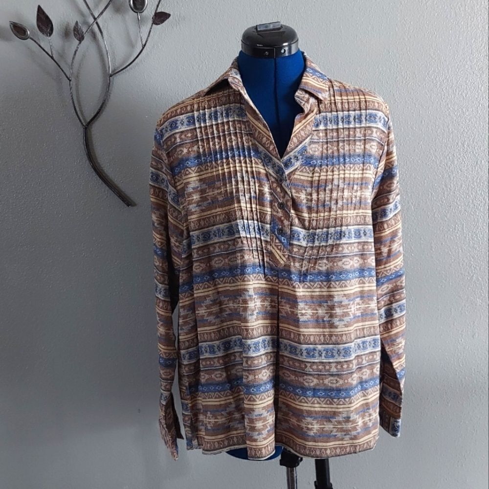 Sherry Cervi Resistol Southwestern Aztec Shirt Medium